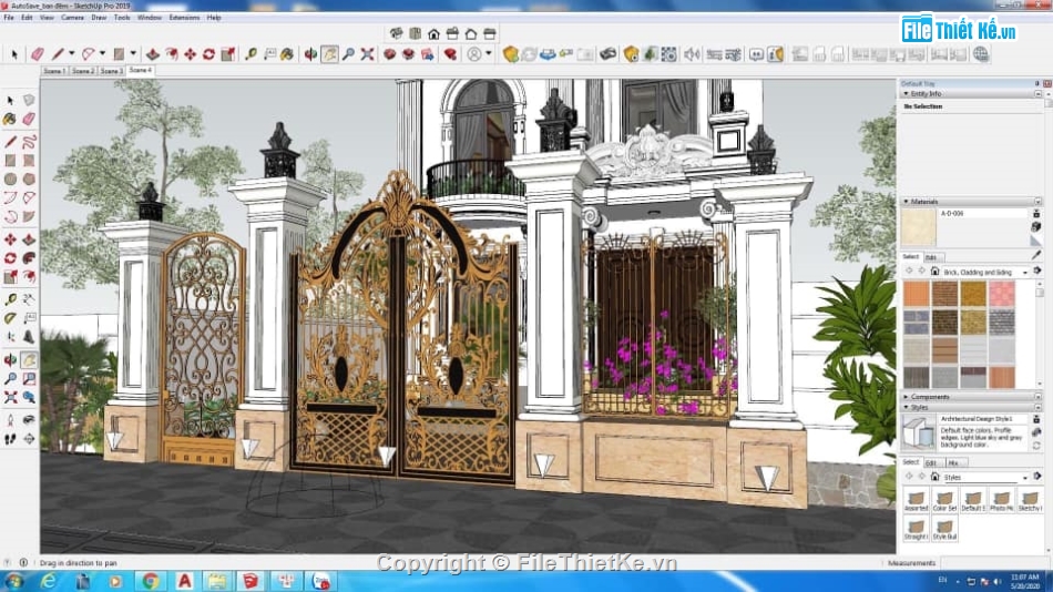 biệt thự 2 tầng,biệt thự tân cổ,Sketchup biệt thự cổ điển,Sketchup biệt thự cổ,biệt thự tân cổ điển 2 tầng,Sketchup biệt thự tân cổ